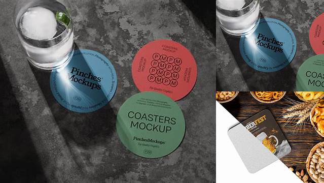 7785+ Coasters Mockup High-Quality Editable PSD