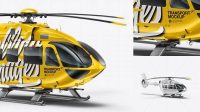 7793+ Helicopter PSD Mockup Right Half Side View Modern and Unique Freebie PSD