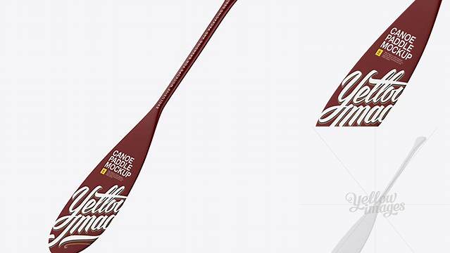 7793+ Matte Small Canoe Paddle PSD Mockup Half Side View Elegant and Versatile PSD Resource