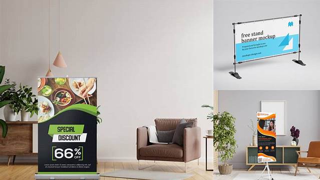 7793+ Mockup Free Banner Stand Layered PSD File