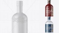 7796+ Matte Oslo Plate Bottle with Shrink Band PSD Mockup Custom Mockup PSD for Free