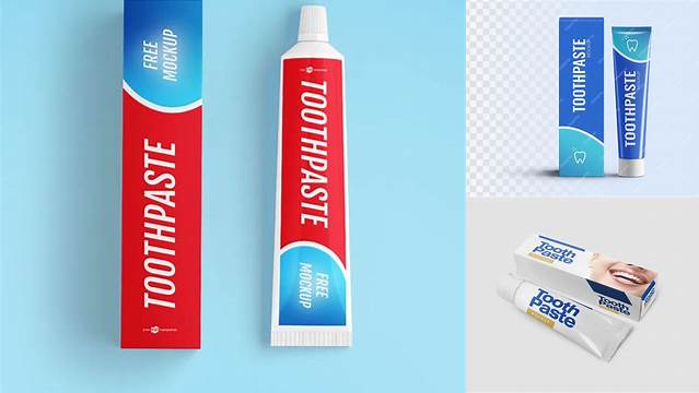 7797+ Toothpaste Box Mockup Free Download PSD Download