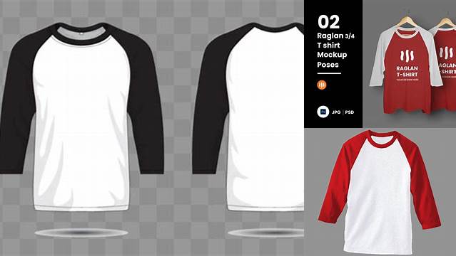 780+ Mockup Kaos Raglan Modern Photoshop Resource