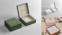 780+ Opened Jewelry Box PSD Mockup Half Side View High Angle Shot Exclusive Free Creative Resource