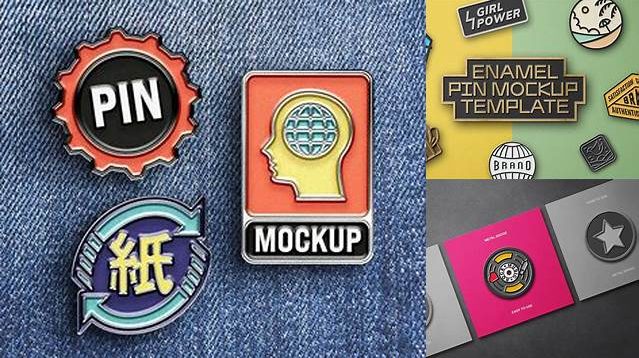 7800+ Enamel Pin Mockup Include TIFF