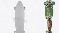 7800+ Penny Board with Transparent Wheels PSD Mockup Front View Versatile Photoshop File