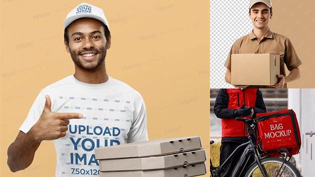 7803+ Delivery Man Mockup Include TIFF