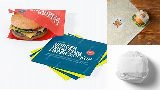 7804+ Burger Wrapping Paper Mockup Free PSD for Free