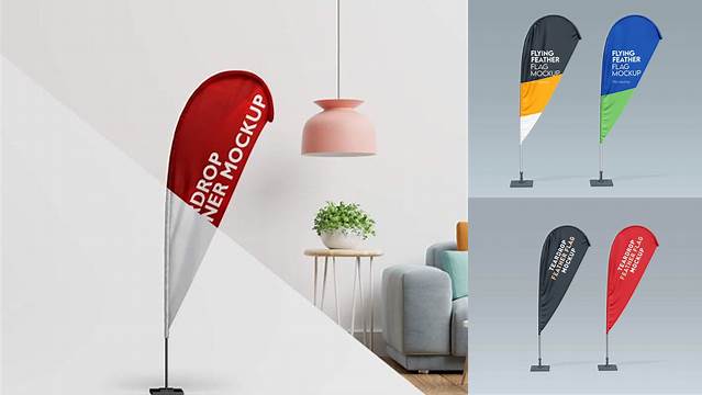 7804+ Teardrop Banner Mockup Psd Free Download Best for Showcase