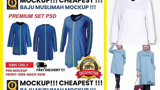 7806+ Mockup Kaos Muslimah Download Free