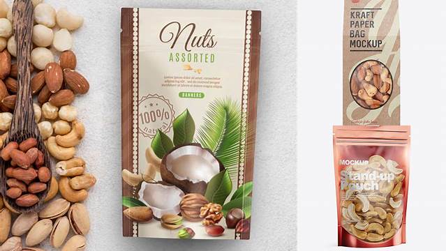 7807+ Nuts Packaging Mockup Download Free PSD