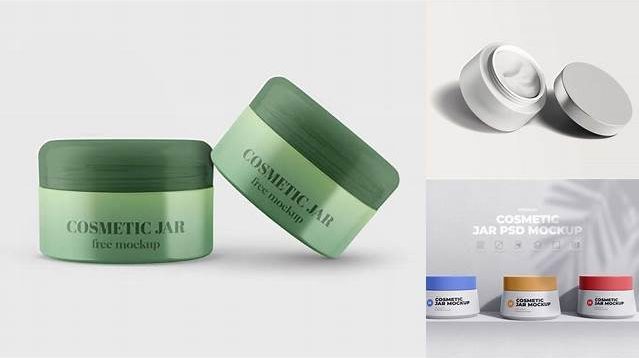 7810+ Opened Glossy Cosmetic Jar PSD Mockup High-Angle Shot Digital Resource Free Download