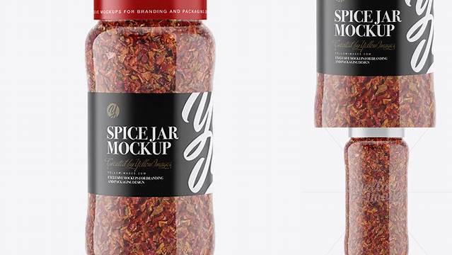 7811+ Red Paprika Jar PSD Mockup High-End Photoshop Mockup