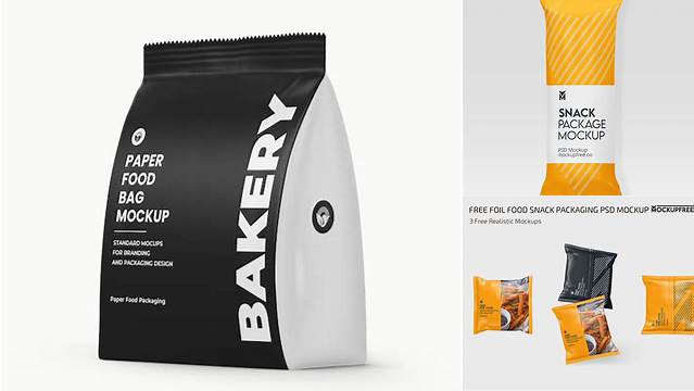 7814+ Matte Snack Package PSD Mockup Half Side View Best Free Mockup PSD