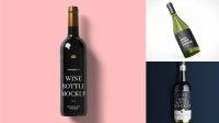 7818+ Wine Bottle HQ PSD Mockup Front View Editable Photoshop Free Mockup