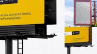 7820+ Billboard PSD Mockup Right Half Side View Download Exclusive PSD Mockups