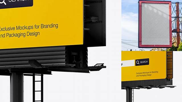 7820+ Billboard PSD Mockup Right Half Side View Download Exclusive PSD Mockups