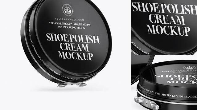 7821+ Glossy Shoe Polish Cream Jars PSD Mockup Free Download Design Mockup