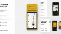 7822+ Mobile Payment Terminal PSD Mockup Elegant Free Graphic Resource