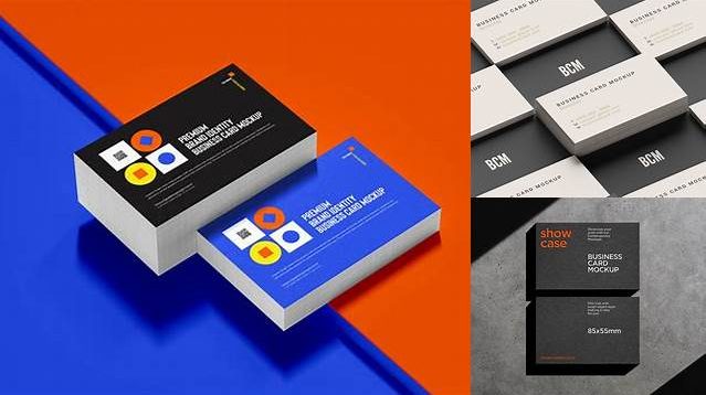 7824+ Business Card PSD Mockup High Angle Shot Exclusive Free PSD Mockups