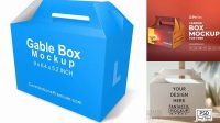 7824+ Gable Box Mockup PSD Download