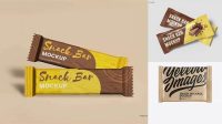 7825+ Kraft Paper Snack Bar PSD Mockup Front View Custom Design Freebie PSD