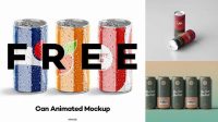 7827+ Glass Can Mockup Free PSD