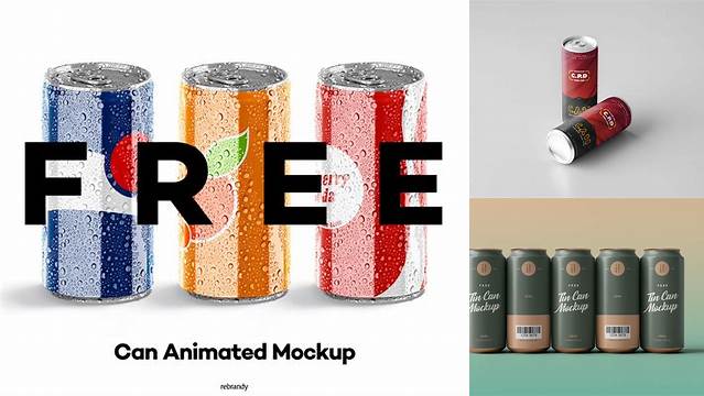 7827+ Glass Can Mockup Free PSD