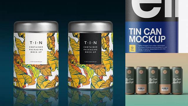 7827+ Tin Can With Textured Label PSD Mockup Creative Free PSD Graphic Design