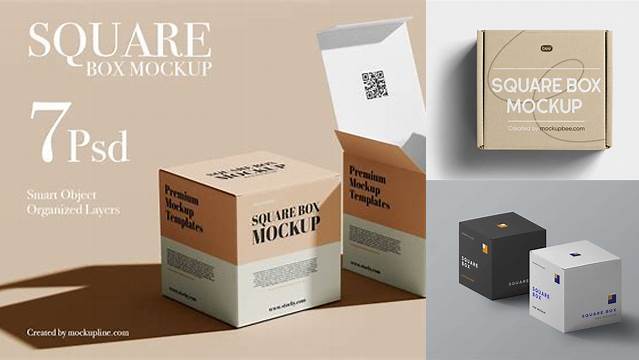 7831+ Square Box Mockup Free Fully Layered Photoshop Freebie