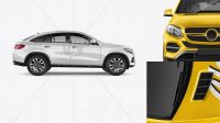 7839+ Mercedes-Benz GLE Coupe 2016 PSD Mockup Top view Professional Graphic PSD Download