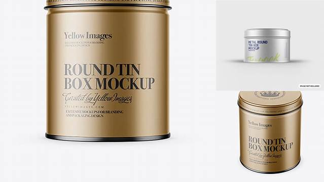 784+ Matte Metallic Round Tin Box PSD Mockup Premium Mockup Freebie