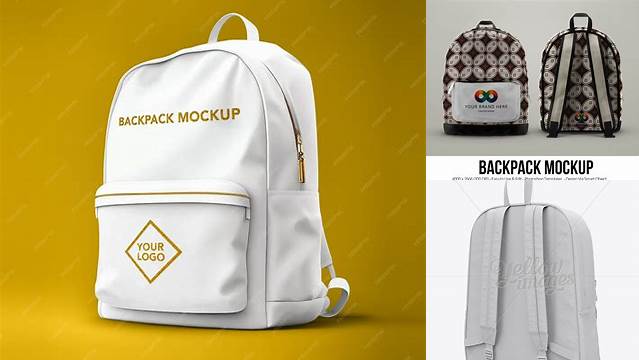 7846+ Backpack PSD Mockup Half Side View High-Quality PSD Files