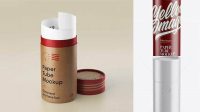 7850+ Glossy Paper Tube PSD Mockup High Angle Shot Download Customizable PSD