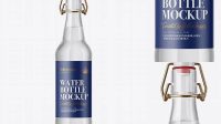 7851+ Clear Glass Beugel Water Bottle PSD Mockup Advanced Photoshop Template