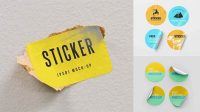 7852+ Sticker Mockup Free Stylish PSD for Free