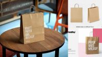 7854+ Metal Paper Bag PSD Mockup Half Side View Versatile and Elegant PSD File