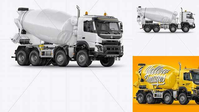 786+ Mixer Truck Mockup Free For Free Download