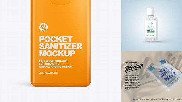 7862+ Pocket Sanitizer Mockup Smart Editable Design Mockup