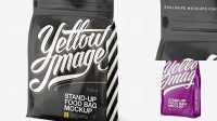 7871+ Matte Stand-up Bag PSD Mockup Half Side View Free Download Design Mockup