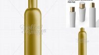 7875+ Gold Plastic Cosmetic Bottle with Cap 250 ml Professional Quality PSD Freebie