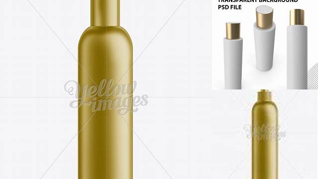 7875+ Gold Plastic Cosmetic Bottle with Cap 250 ml Professional Quality PSD Freebie