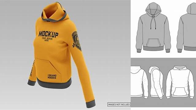 7877+ Men's Pullover Hoodie Front Half Side View Advanced Photoshop Template