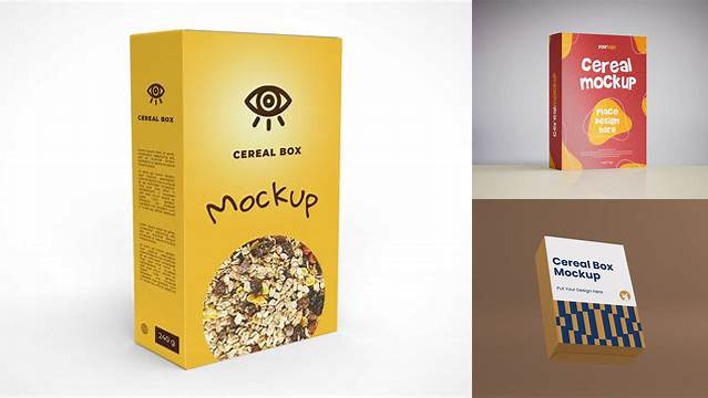 7883+ Cereal Box Mockup High-End Layered Mockup Free