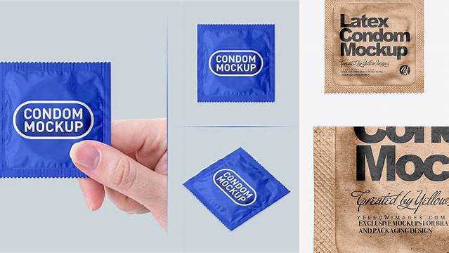 7883+ Kraft Paper Square Condom Packaging PSD Mockup Unique Free Photoshop Files