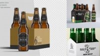 7884+ Six Pack Beer Mockup Free Editable PSD File