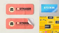 7889+ Rectangle Sticker Mockup Digital Download