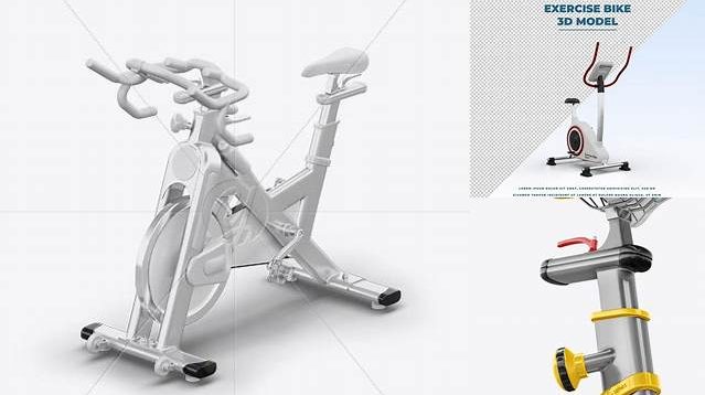 7894+ Exercise Bike PSD Mockup Half Side View Editable Photoshop Template Freebie