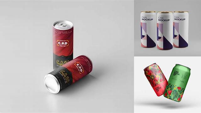 7897+ Two Cans PSD Mockup Free Photoshop Mockup Design