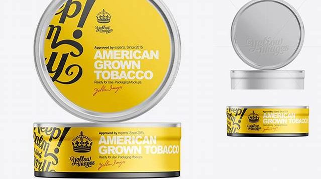 7898+ 1.2oz Tobacco Can PSD Mockup Versatile Mockup for Designers